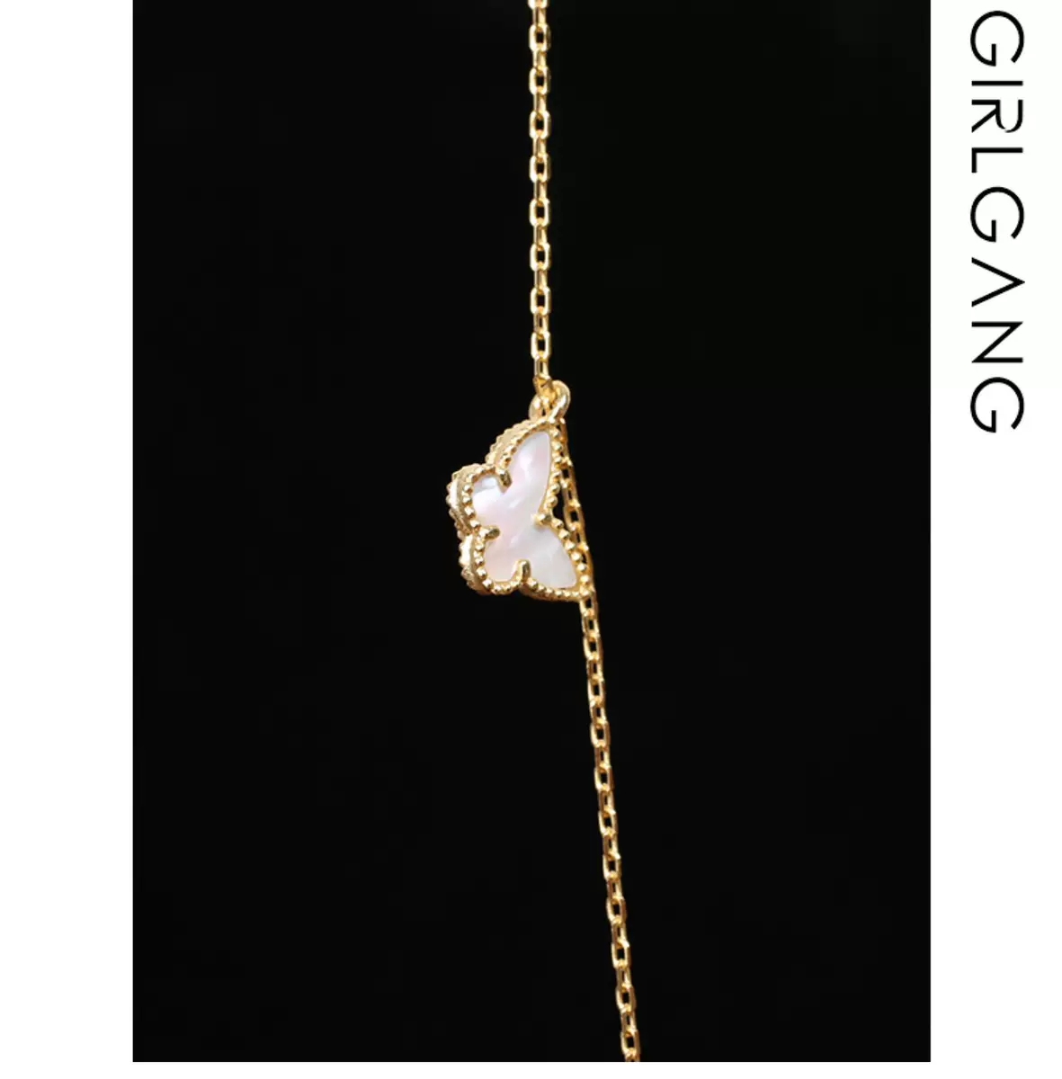 Sweet Butterflies Mother-of-pearl Pendant Necklace
