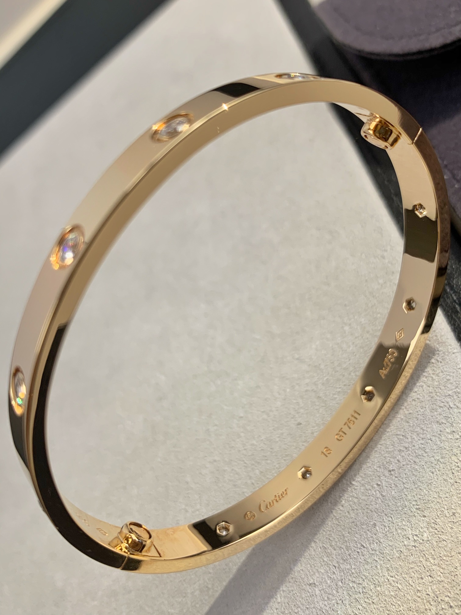 Love Bracelet with 10 Diamonds