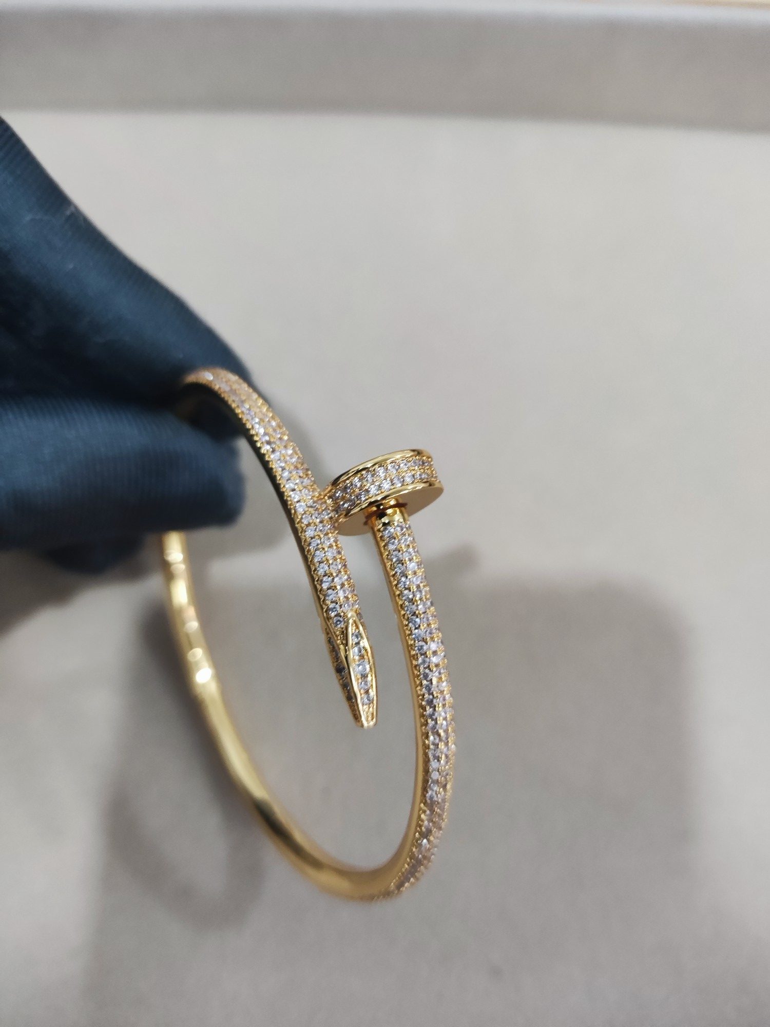 Juste un Clou Nail Bracelet with full diamonds