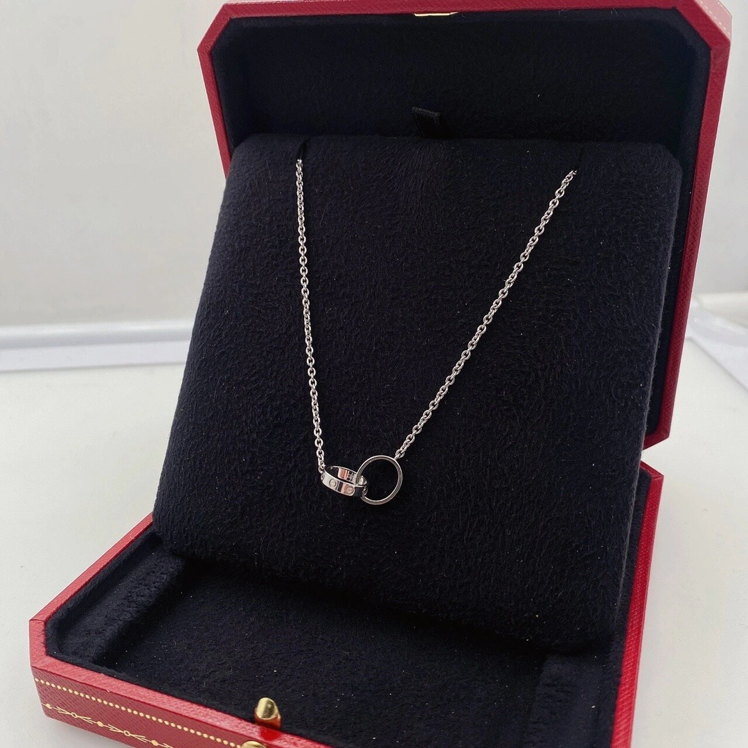 Love Double Ring Necklace without diamonds