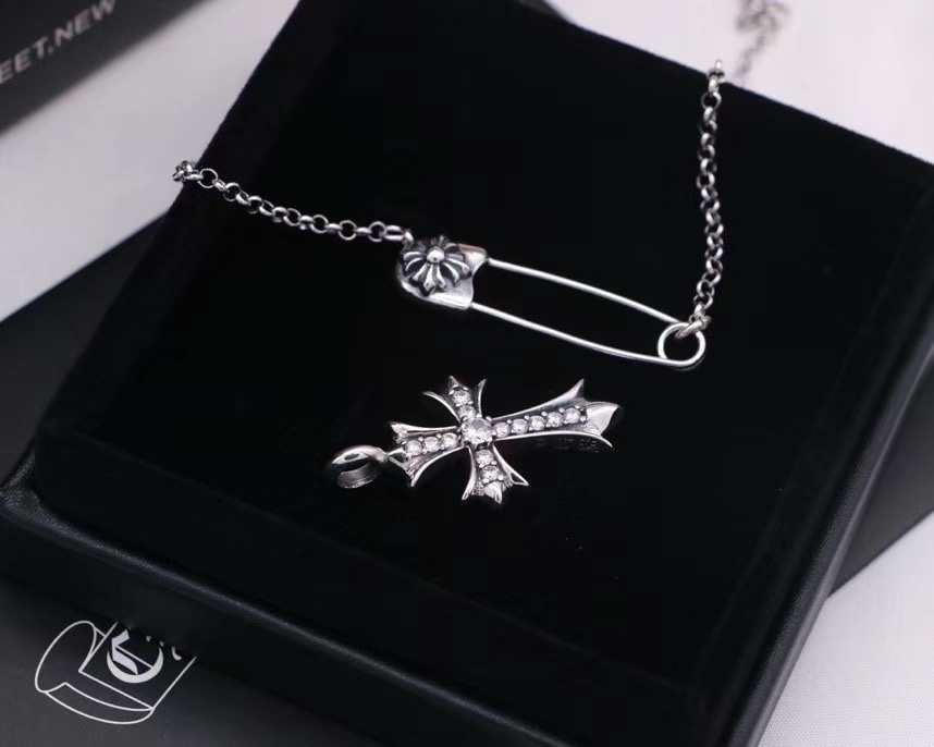 Brooch Cross Pendant Necklace