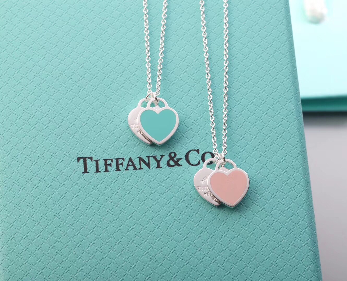 Double Heart Tag Necklace