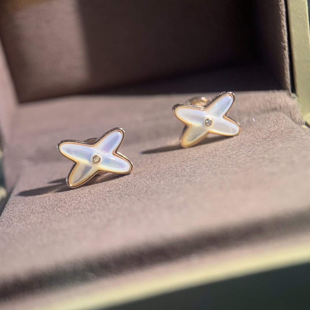Cross Mother-of-Pearl Earrings