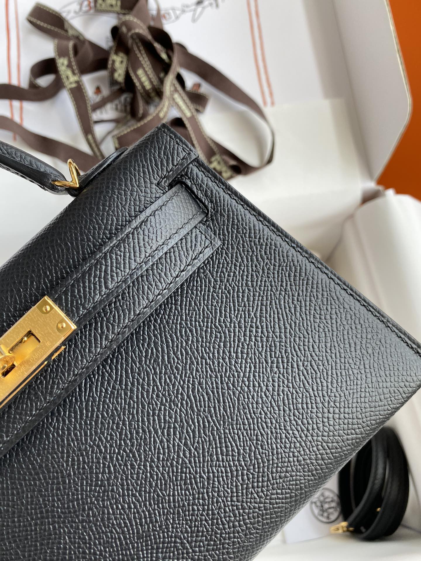 Mini Kelly Bag Black and Gold