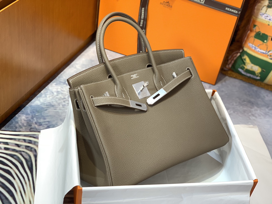 Brikin Bag Brown and Silver