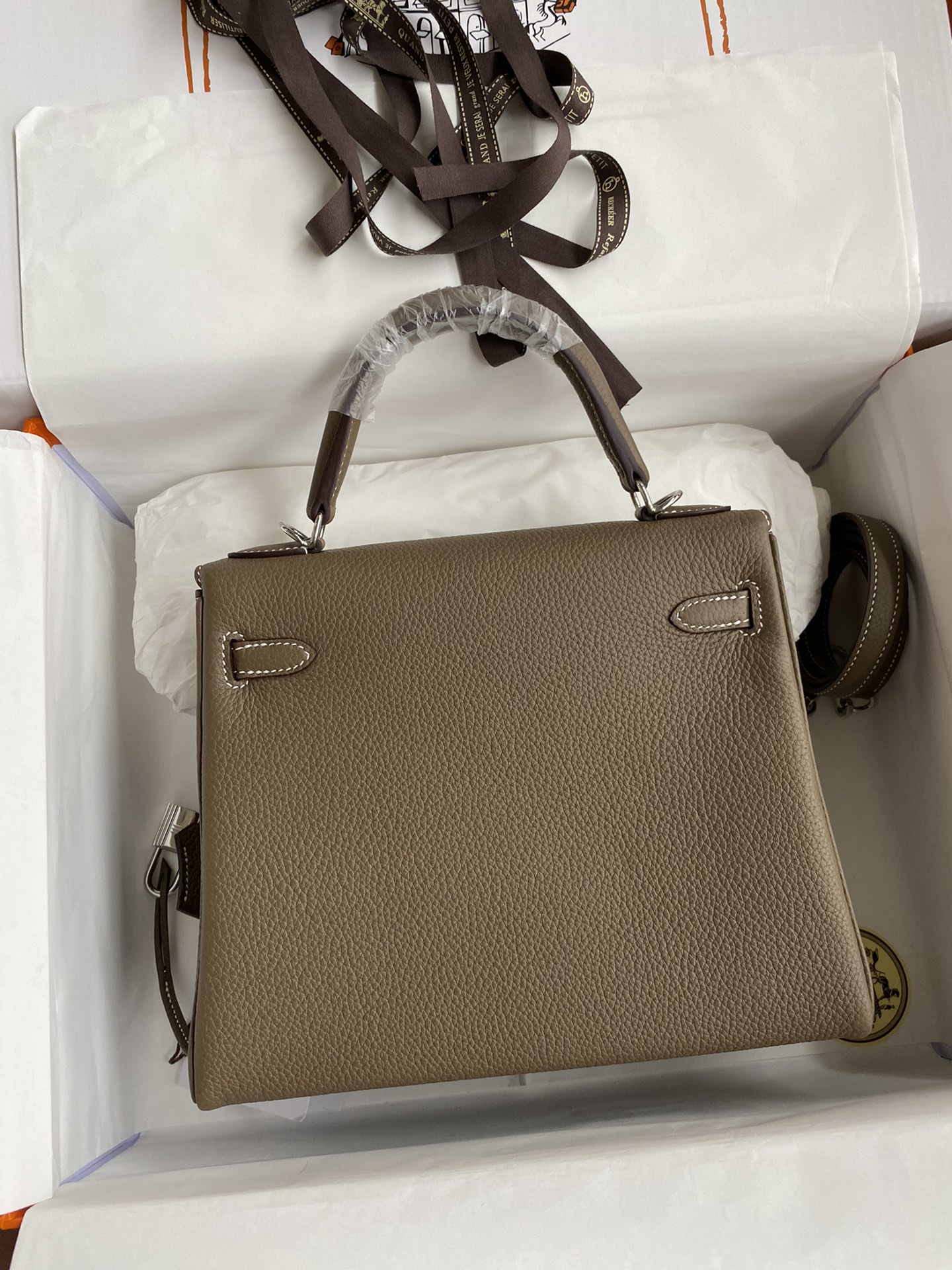 Birkin Bag 2 Elephant Gray Silver