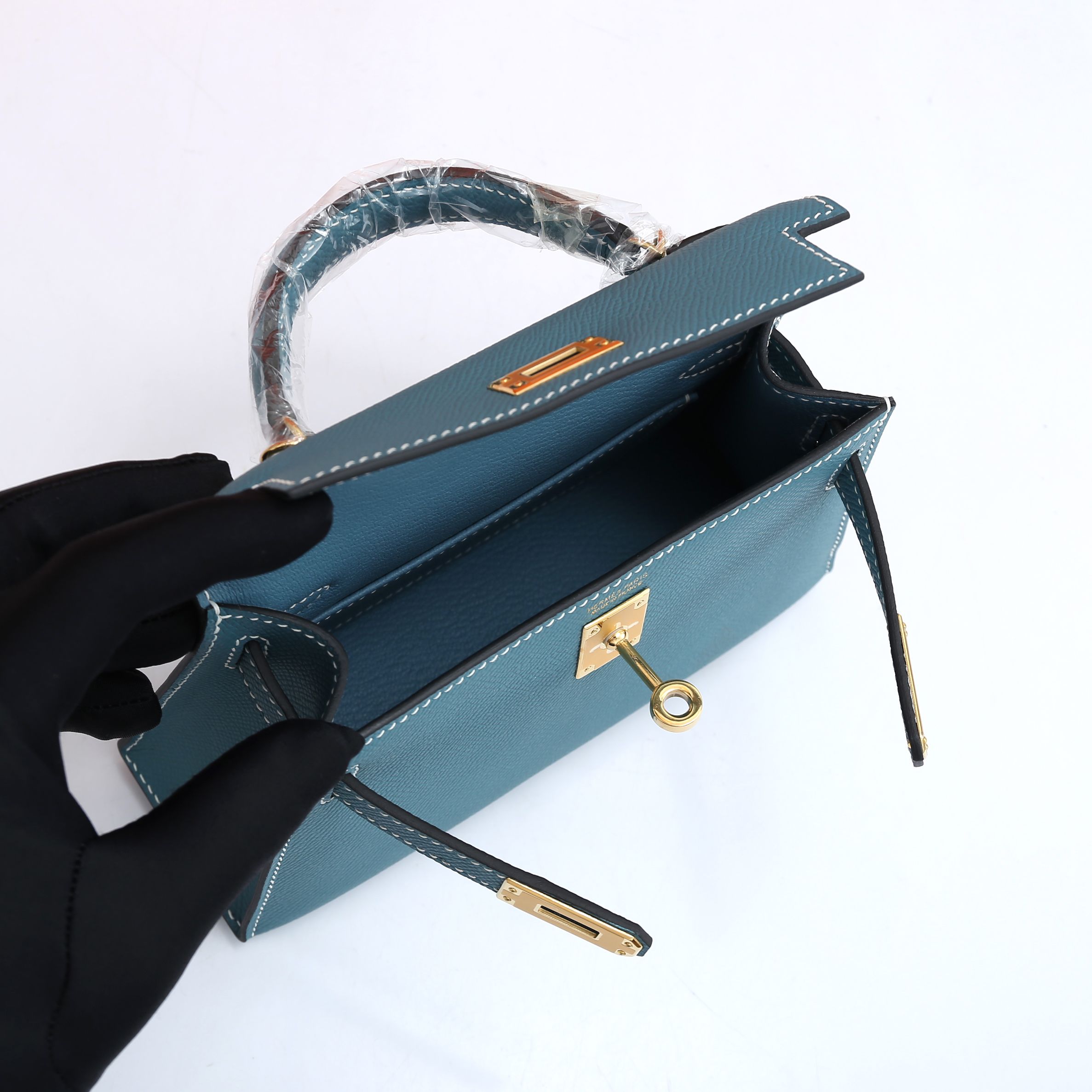 Birkin Bag 3 Blue 19CM