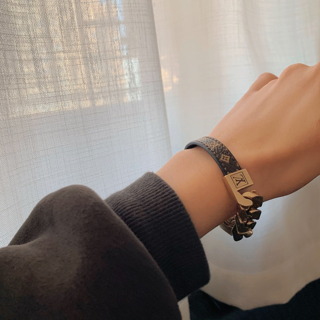 LV Leather Bracelet