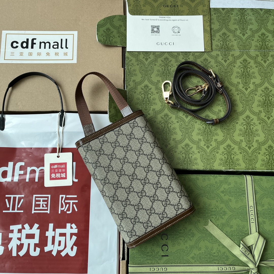 gg S*p*e canvas bag brown