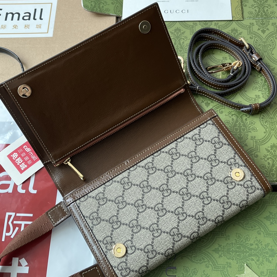 gg S*p*e canvas bag brown