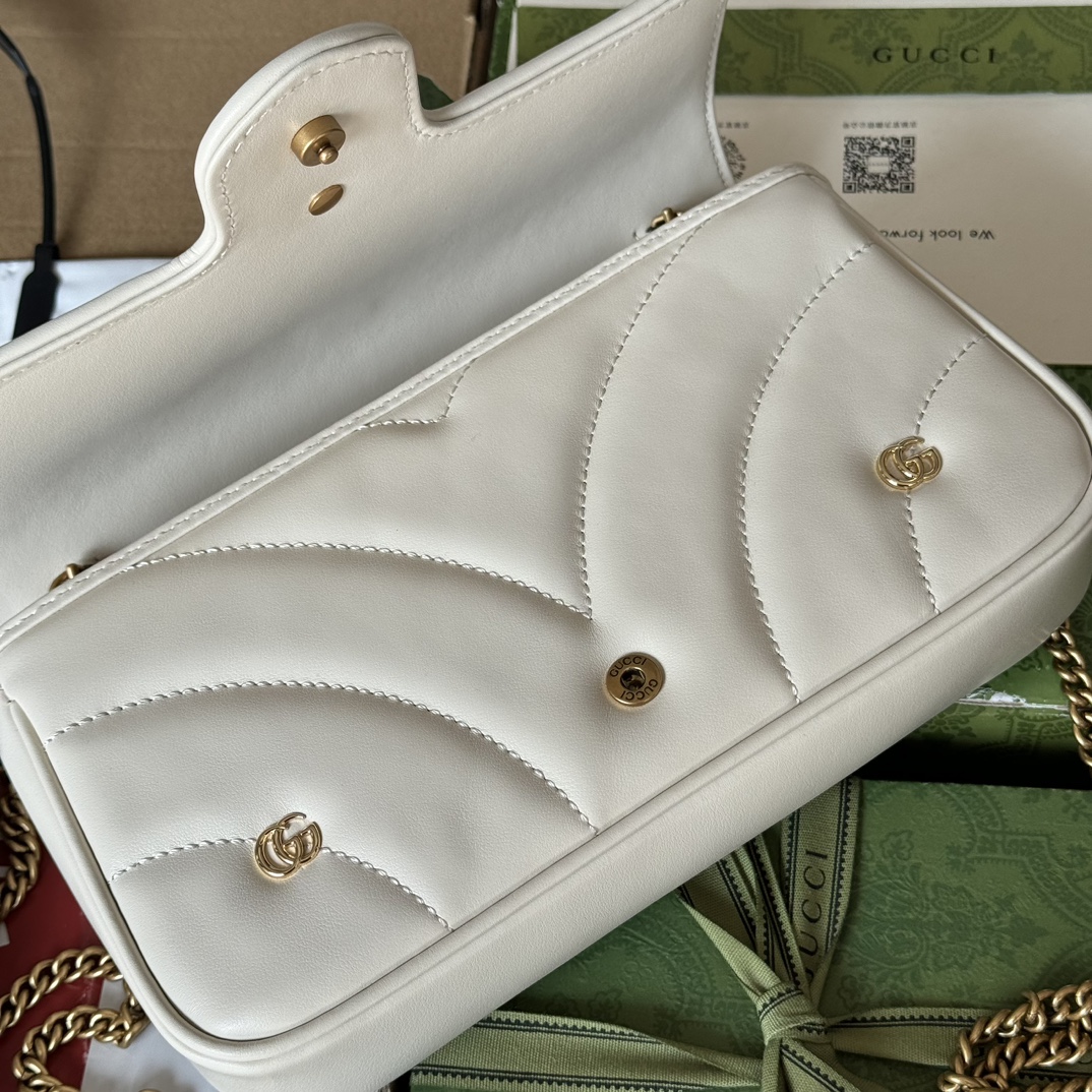 GG Marmon Handbag White