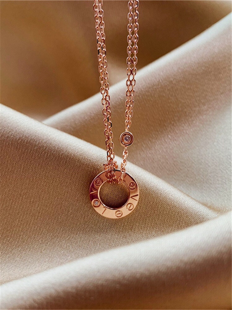 Round Ring Neckalce without Diamonds