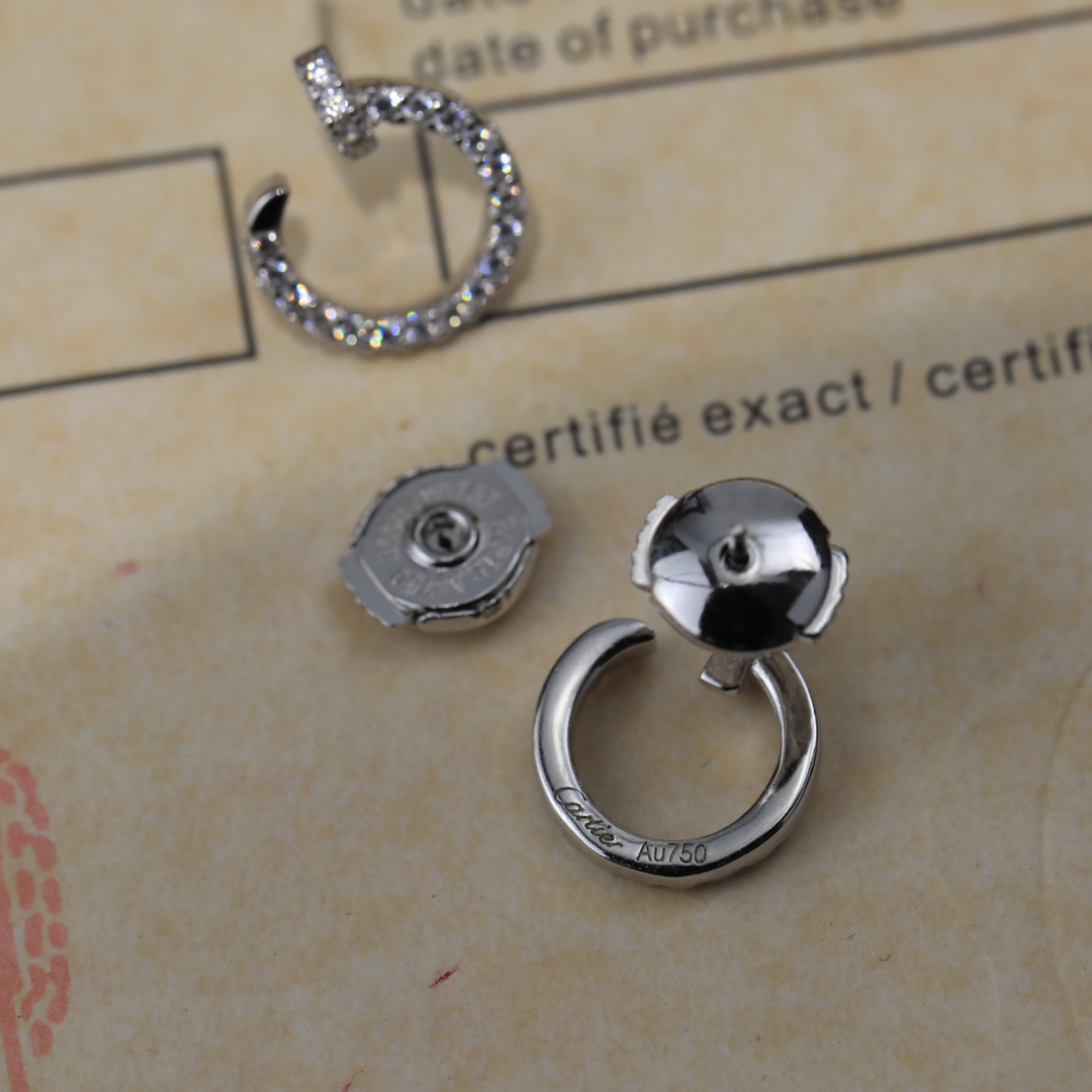 Nail Earrings With Diamonds