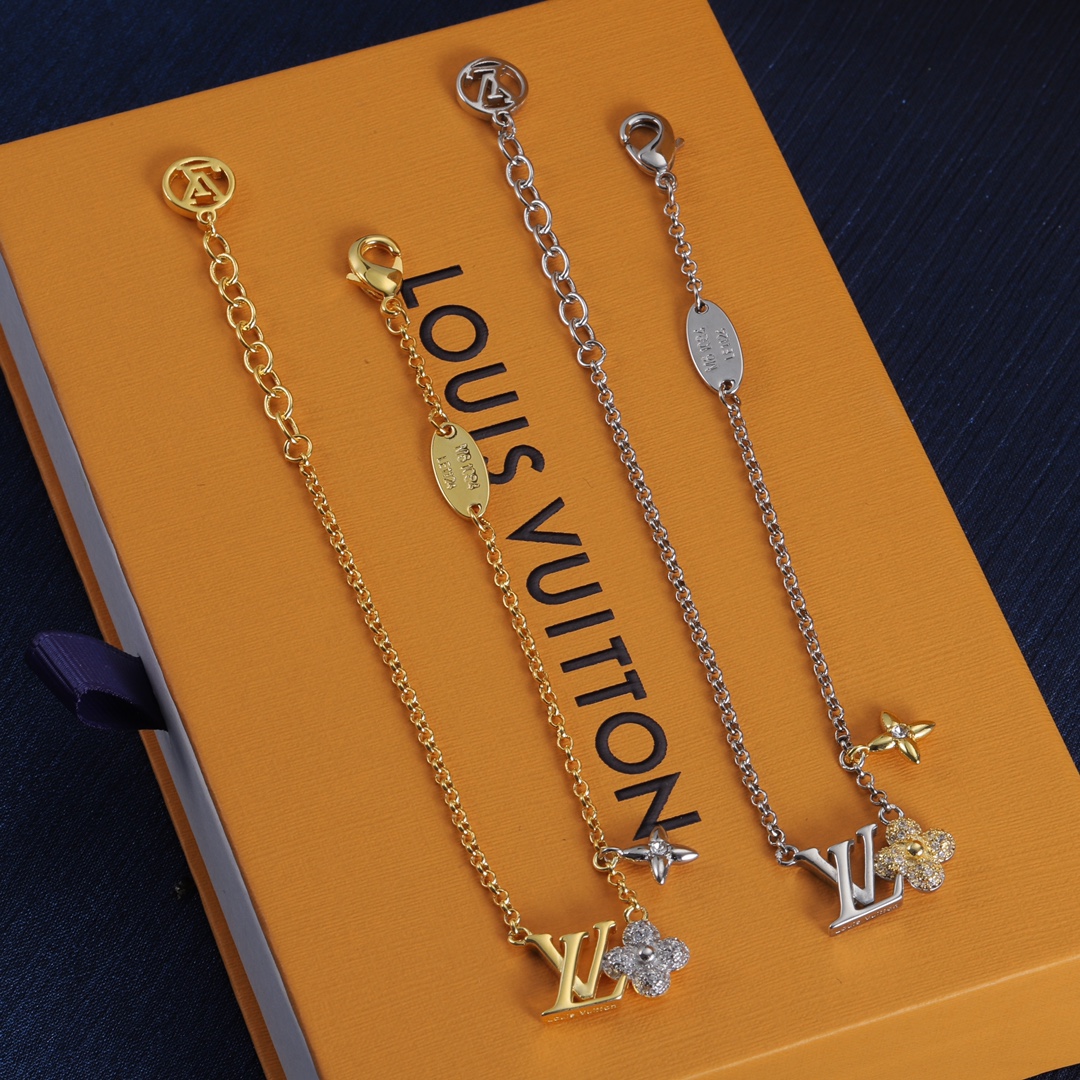 Alphabet Flower Bracelet with Diamonds