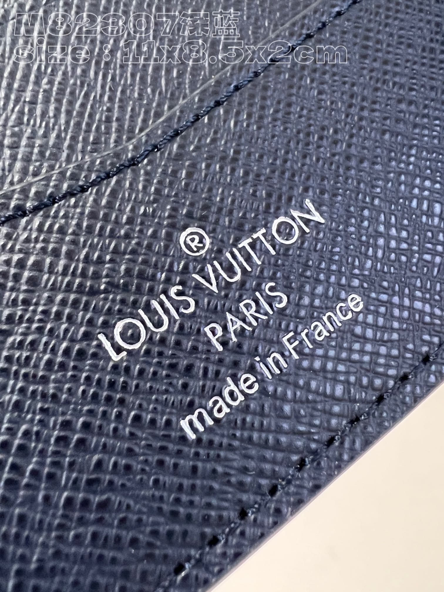 l0*is V*t0n m82307 slender bag in dark blue is crafted in crisp monogram aquagarden canvas