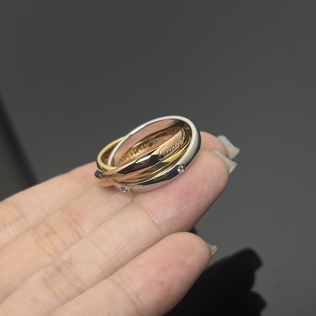 Trinity Rings,Rose Gold