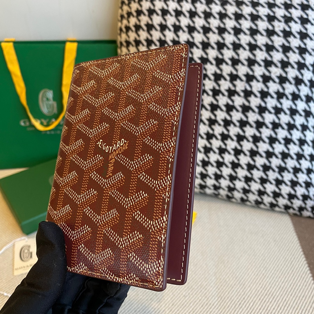burgundy Go*ard grenelle passport cover is ideal for travelling