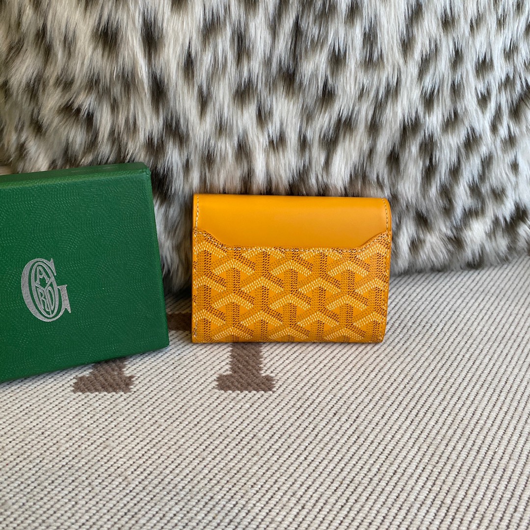 yellow Go*ard saint-gabriel wallet lightweight and compact