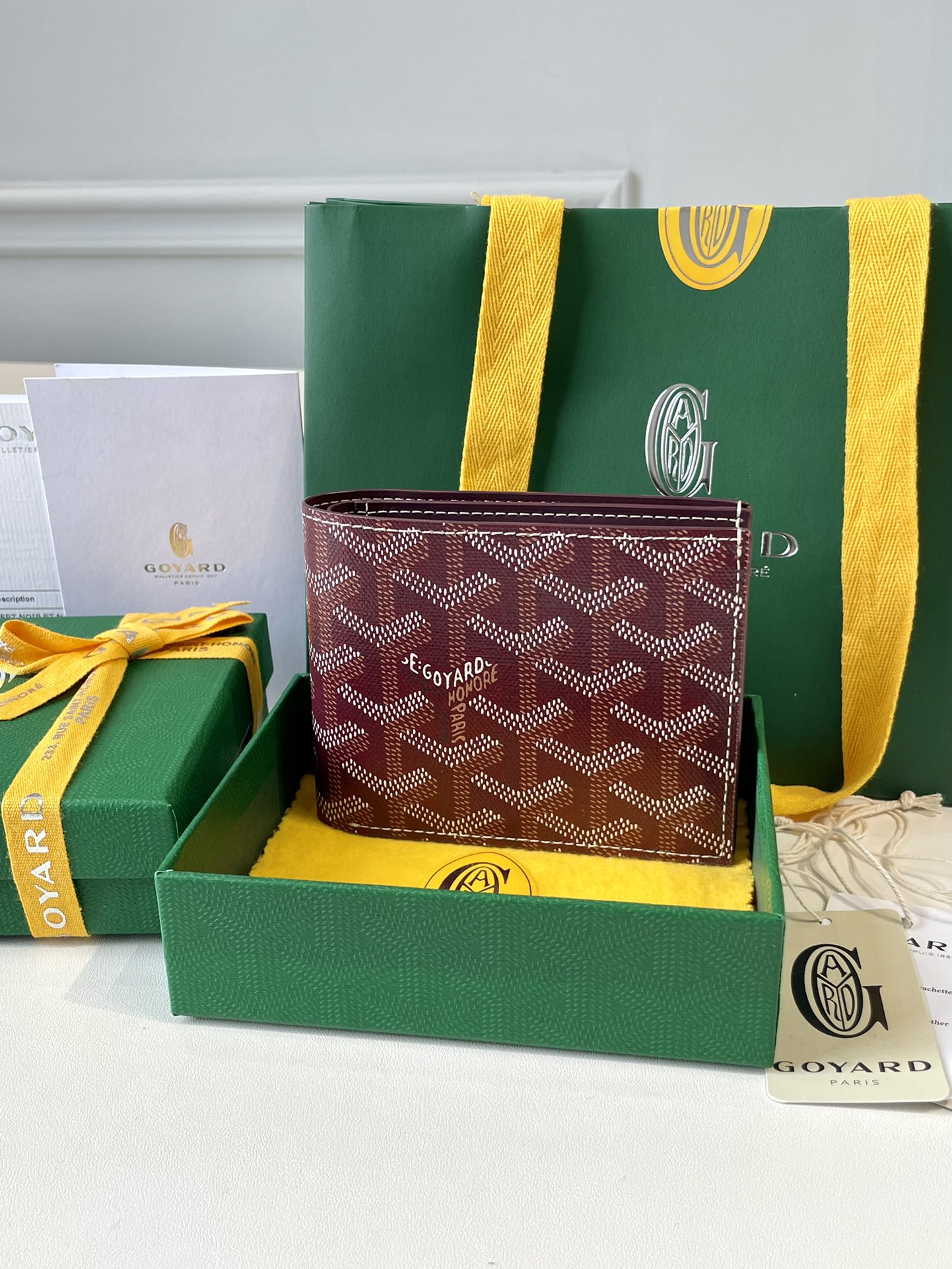 burgundy Go*ard victoire wallet organising cards, papers and notes ,can be used in a bag
