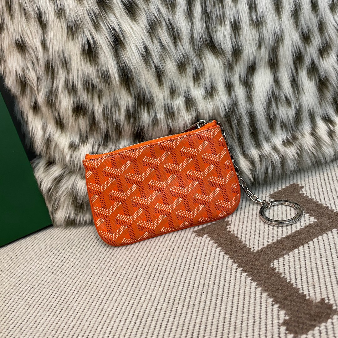 orange Go*ard senat nano key pouch inner d-ring and zip closing system