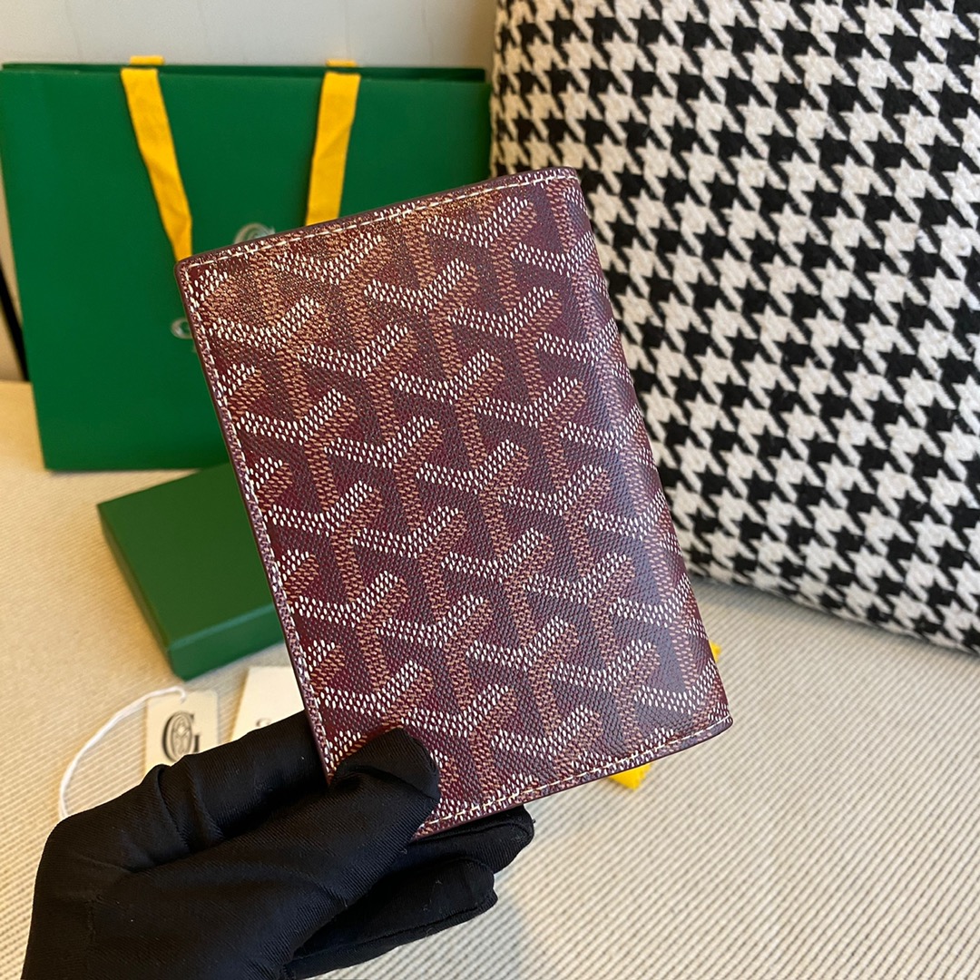 burgundy Go*ard grenelle passport cover is ideal for travelling