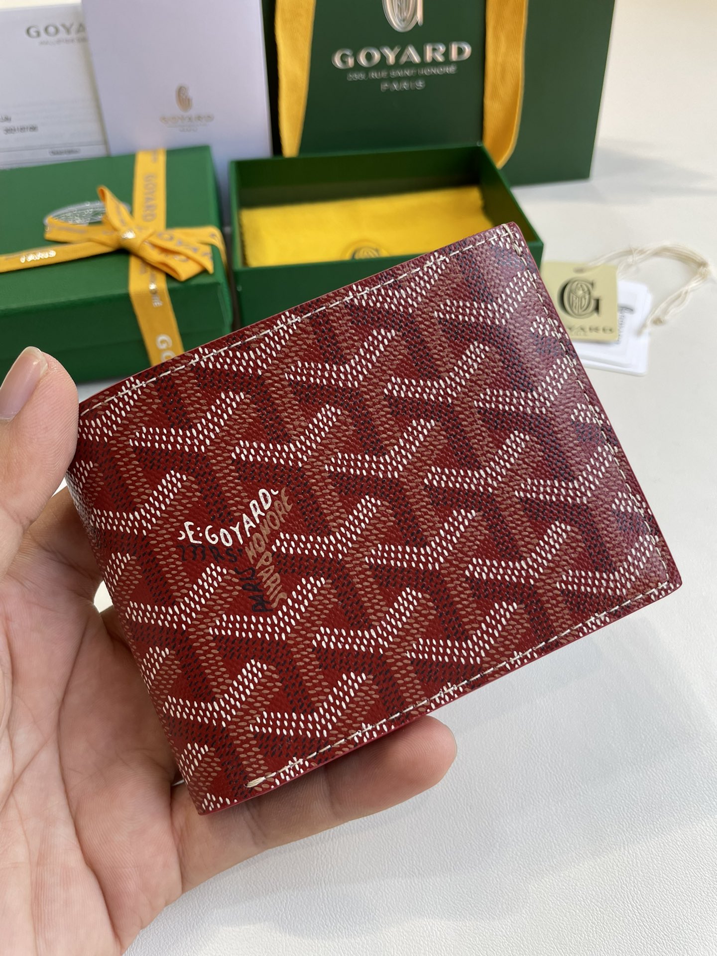 red Go*ard victoire wallet organising cards, papers and notes ,can be used in a bag