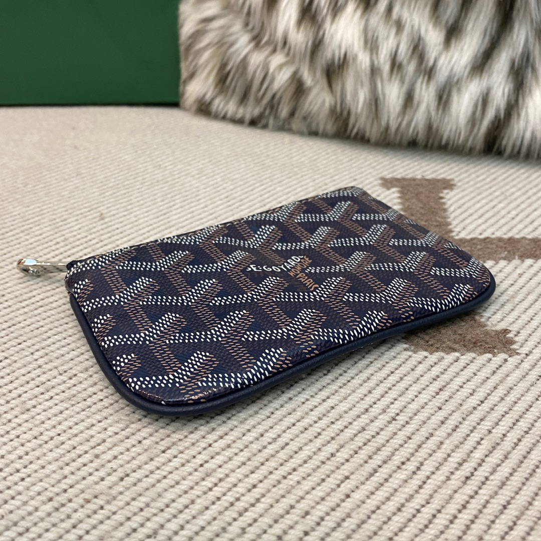 navy Go*ard senat nano key pouch inner d-ring and zip closing system