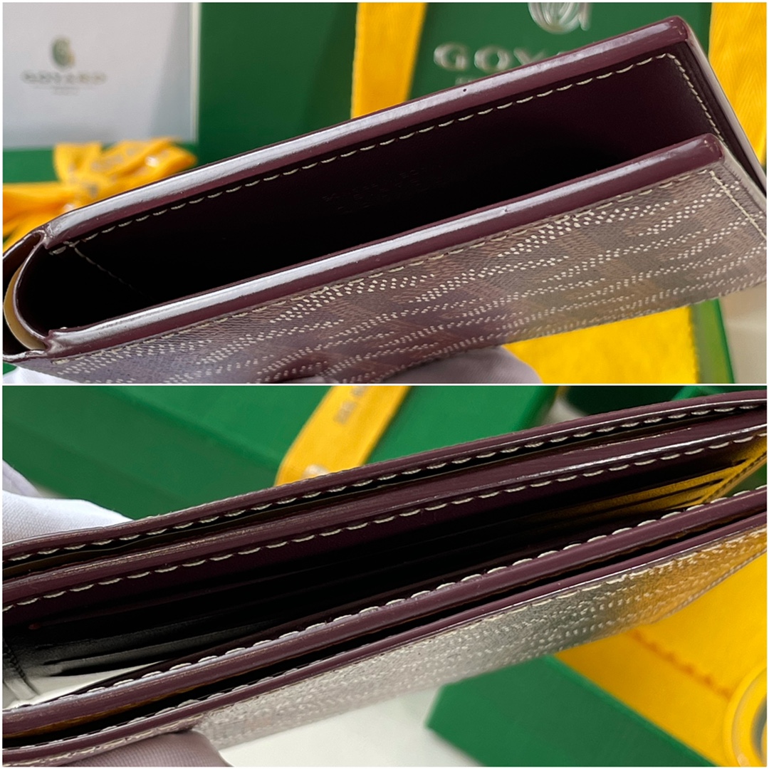 burgundy Go*ard victoire wallet organising cards, papers and notes ,can be used in a bag