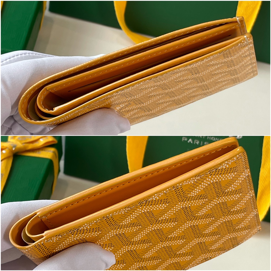 yellow Go*ard victoire wallet organising cards, papers and notes ,can be used in a bag