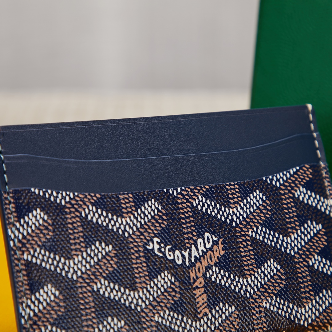 navy Go*ard saint-sulpice card wallet compact for organising cards and papers or folded notes