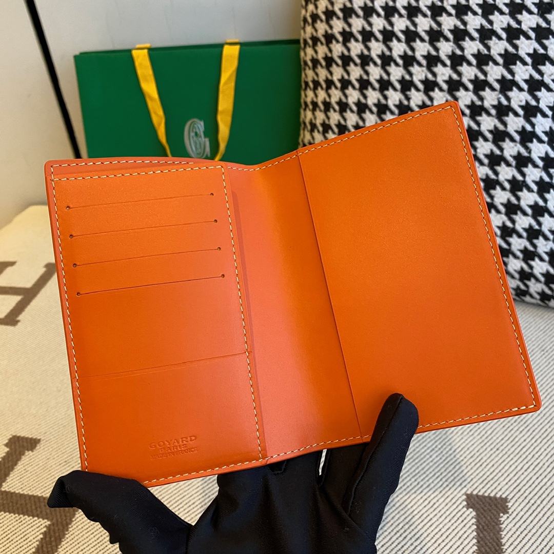orange Go*ard grenelle passport cover is ideal for travelling