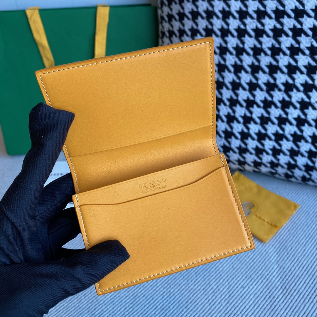 yellow Go*ard malesherbes card wallet ideal for business as it was designed to hold business cards