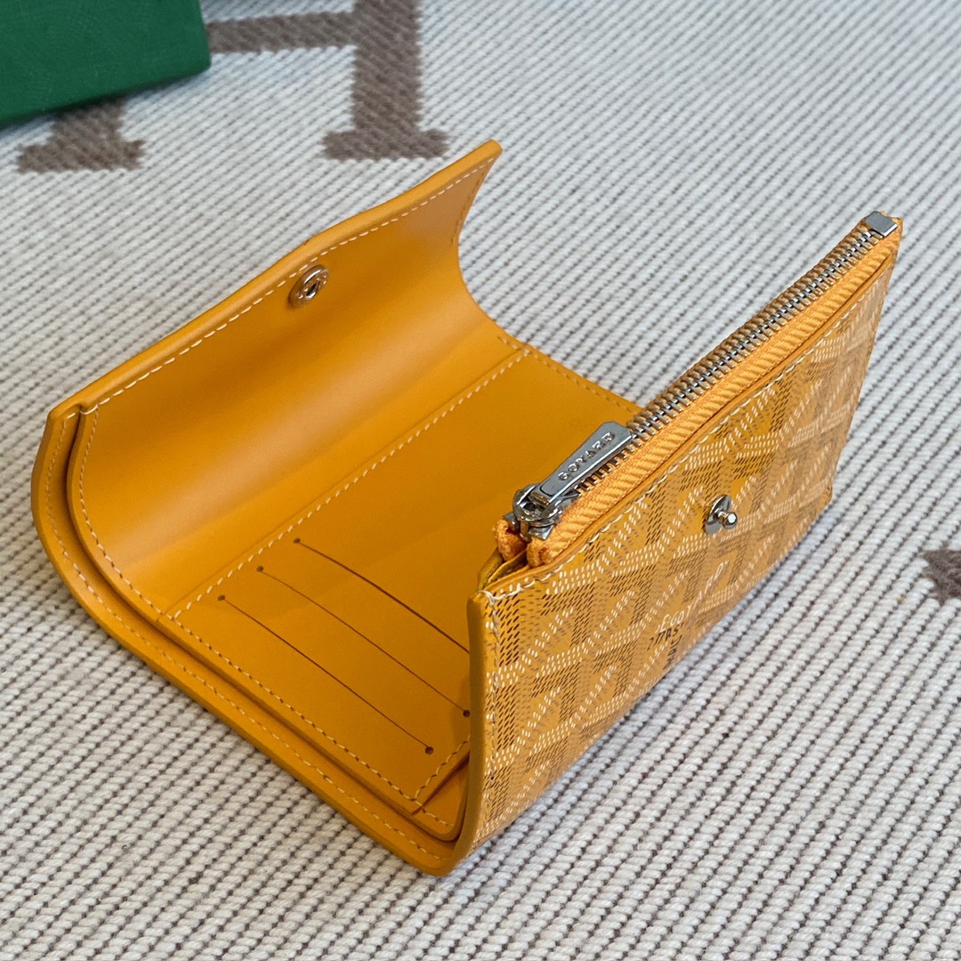 yellow Go*ard saint-gabriel wallet lightweight and compact