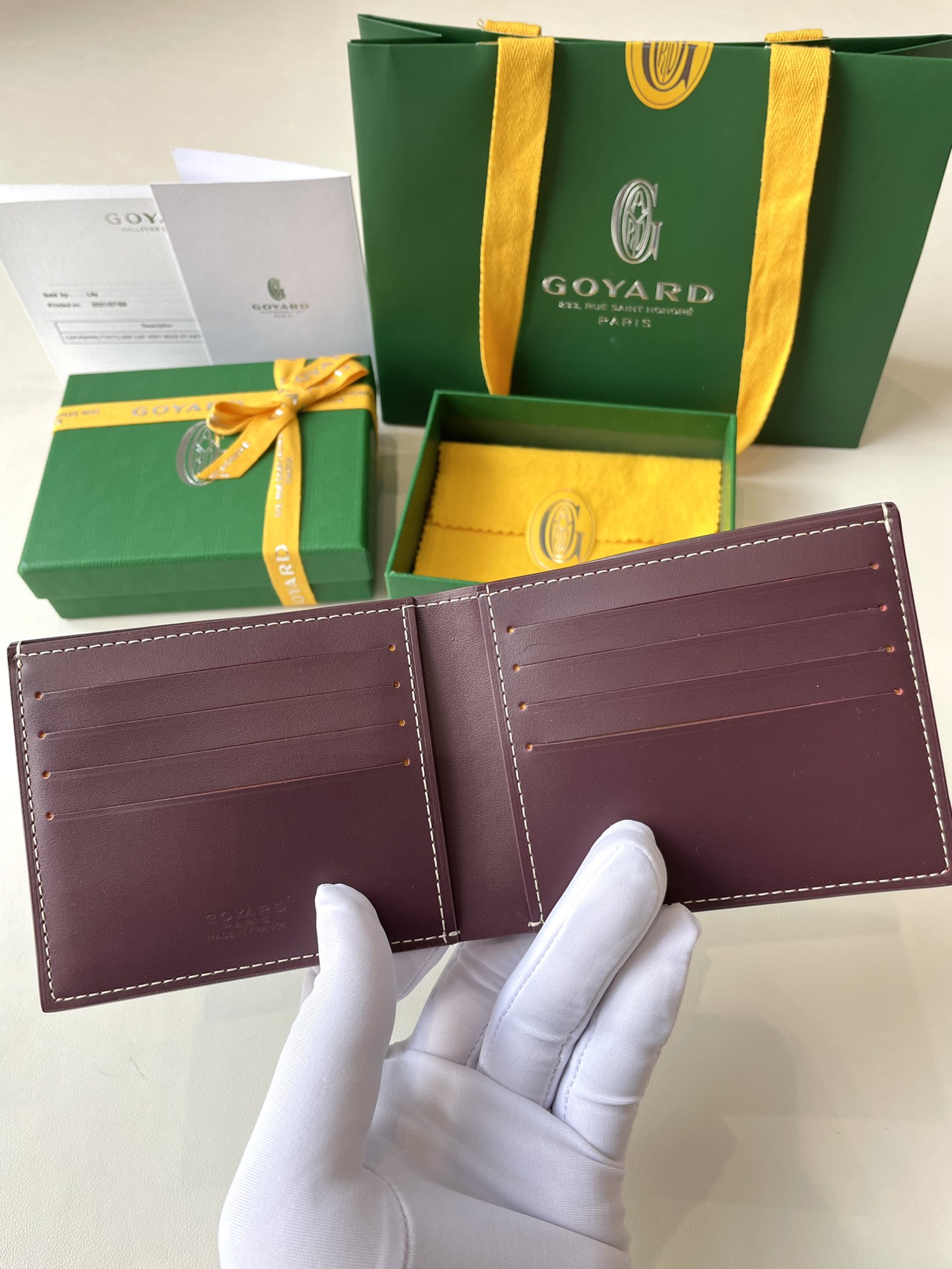 burgundy Go*ard victoire wallet organising cards, papers and notes ,can be used in a bag