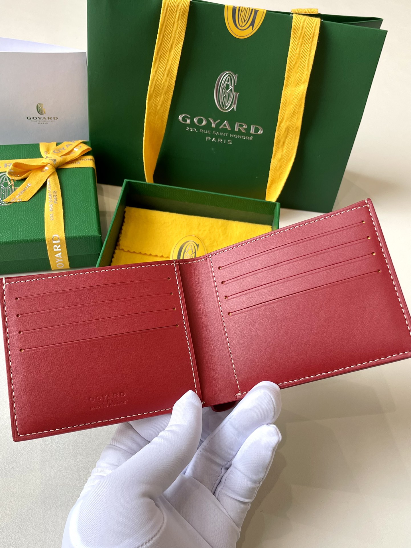 red Go*ard victoire wallet organising cards, papers and notes ,can be used in a bag