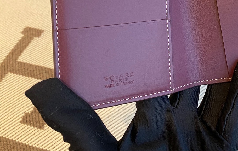 burgundy Go*ard grenelle passport cover is ideal for travelling