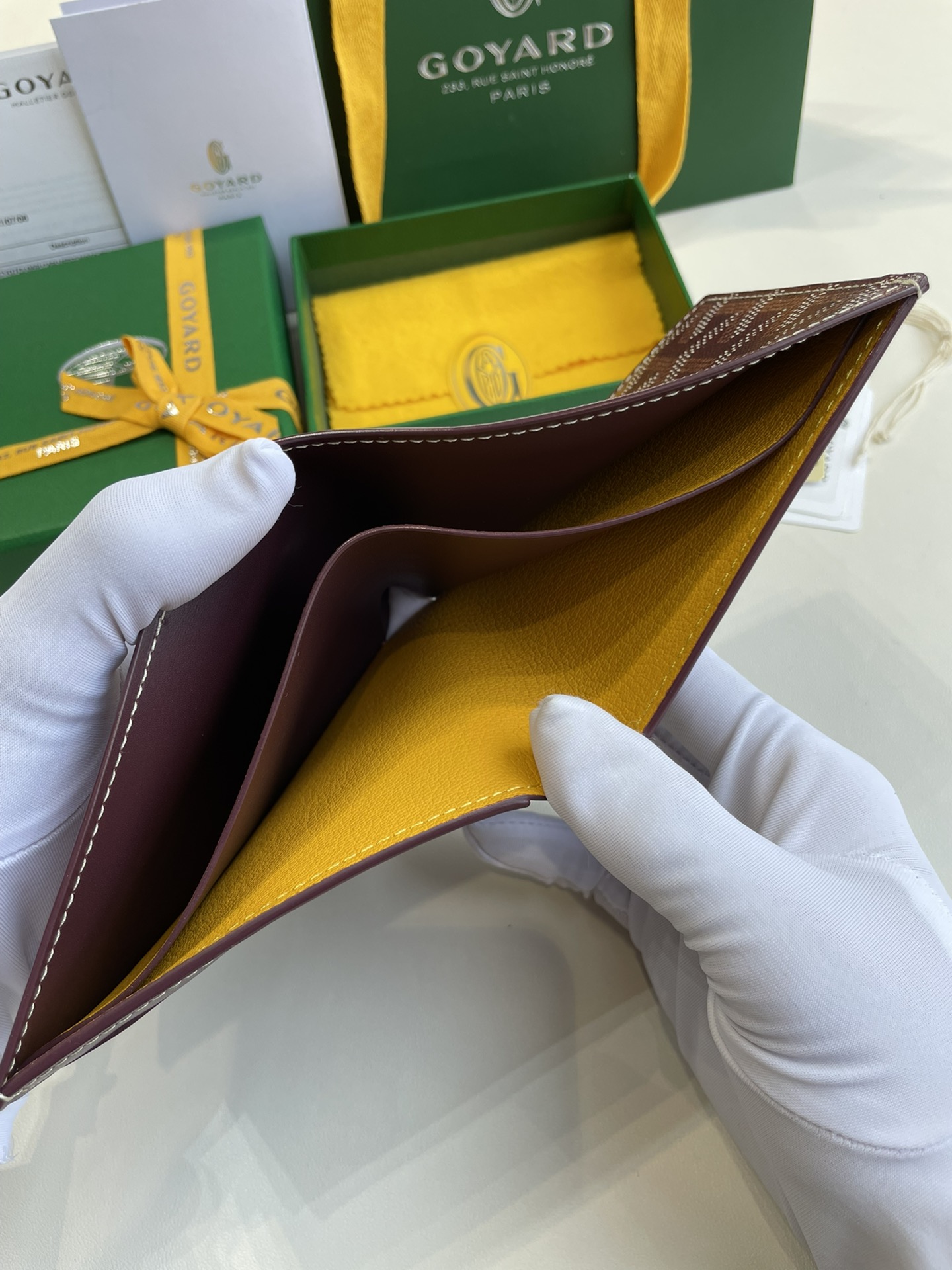 burgundy Go*ard victoire wallet organising cards, papers and notes ,can be used in a bag