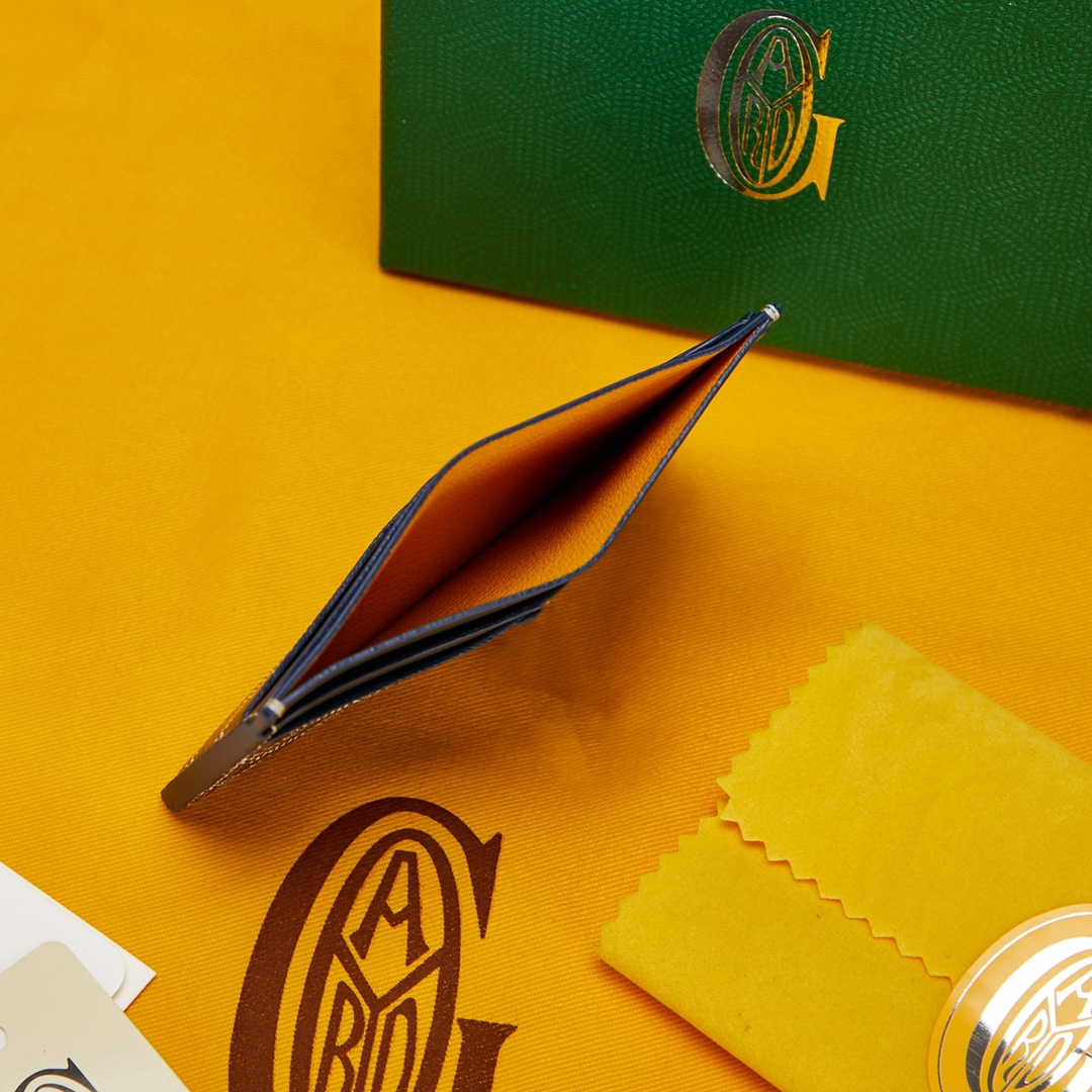 navy Go*ard saint-sulpice card wallet compact for organising cards and papers or folded notes
