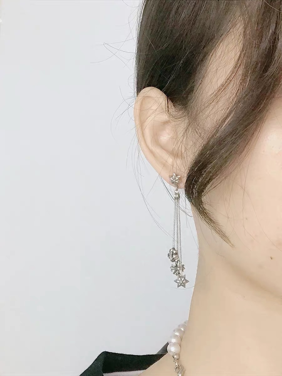 Cross Tassel Earrings