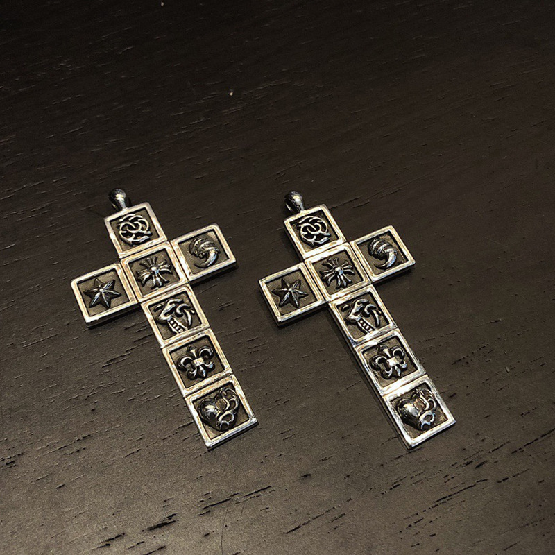Seven Elements Cross Pendant Necklace