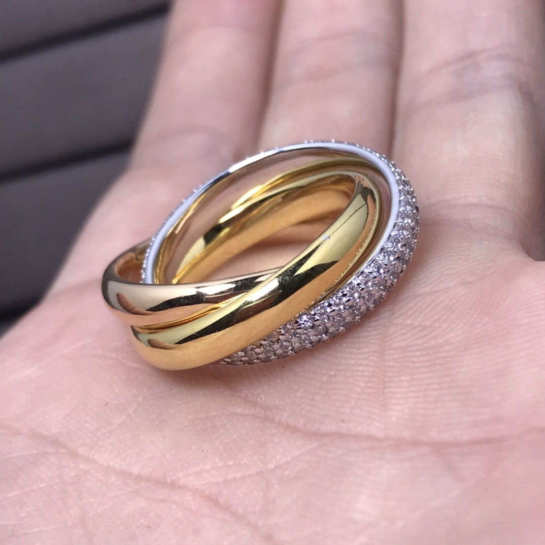 Trinity Rings with Diamonds