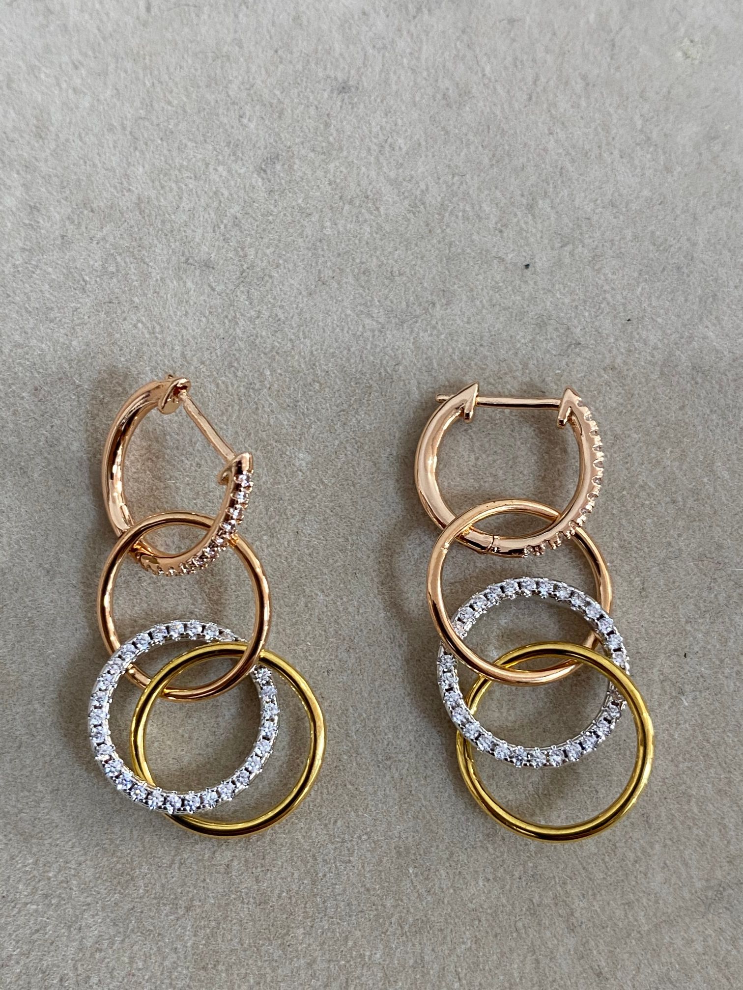 Trinity Earrings with Diamonds