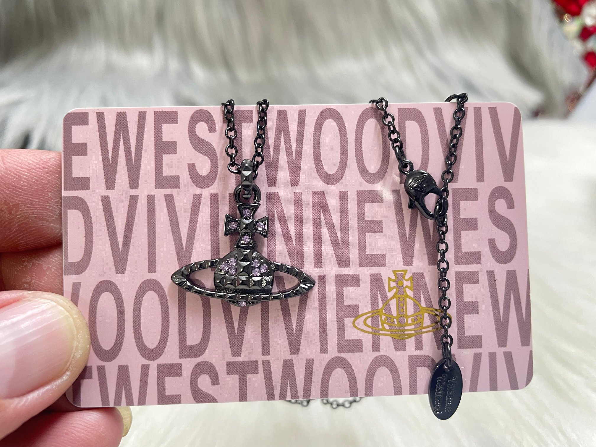 Rivet Purple Diamond Necklace