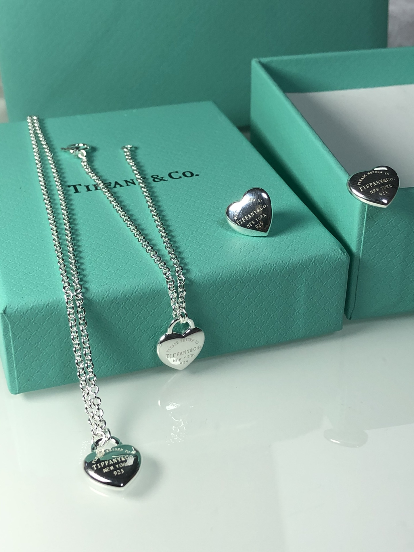 Peach Heart Necklace