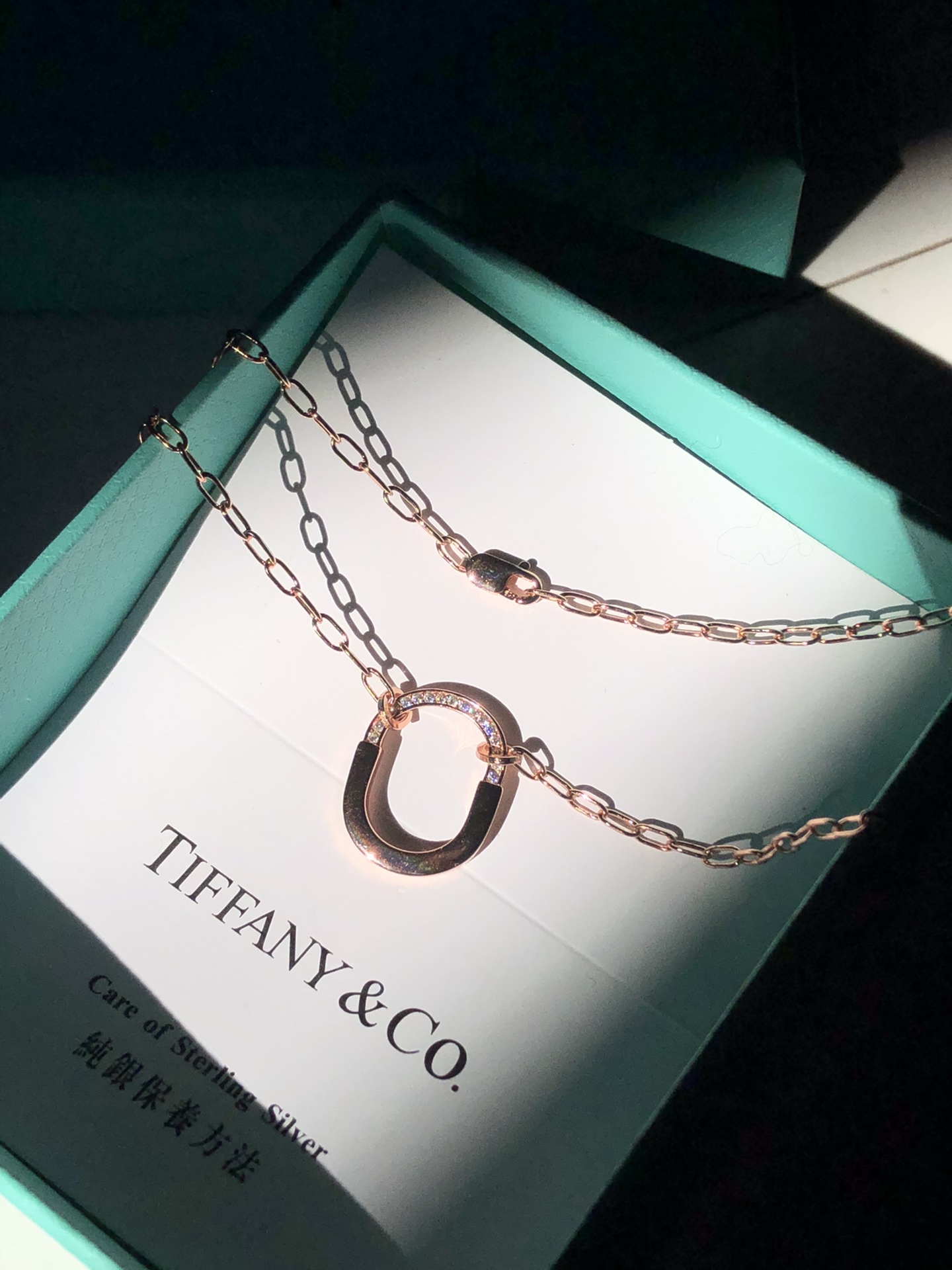 Lock Nceklace with Diamonds