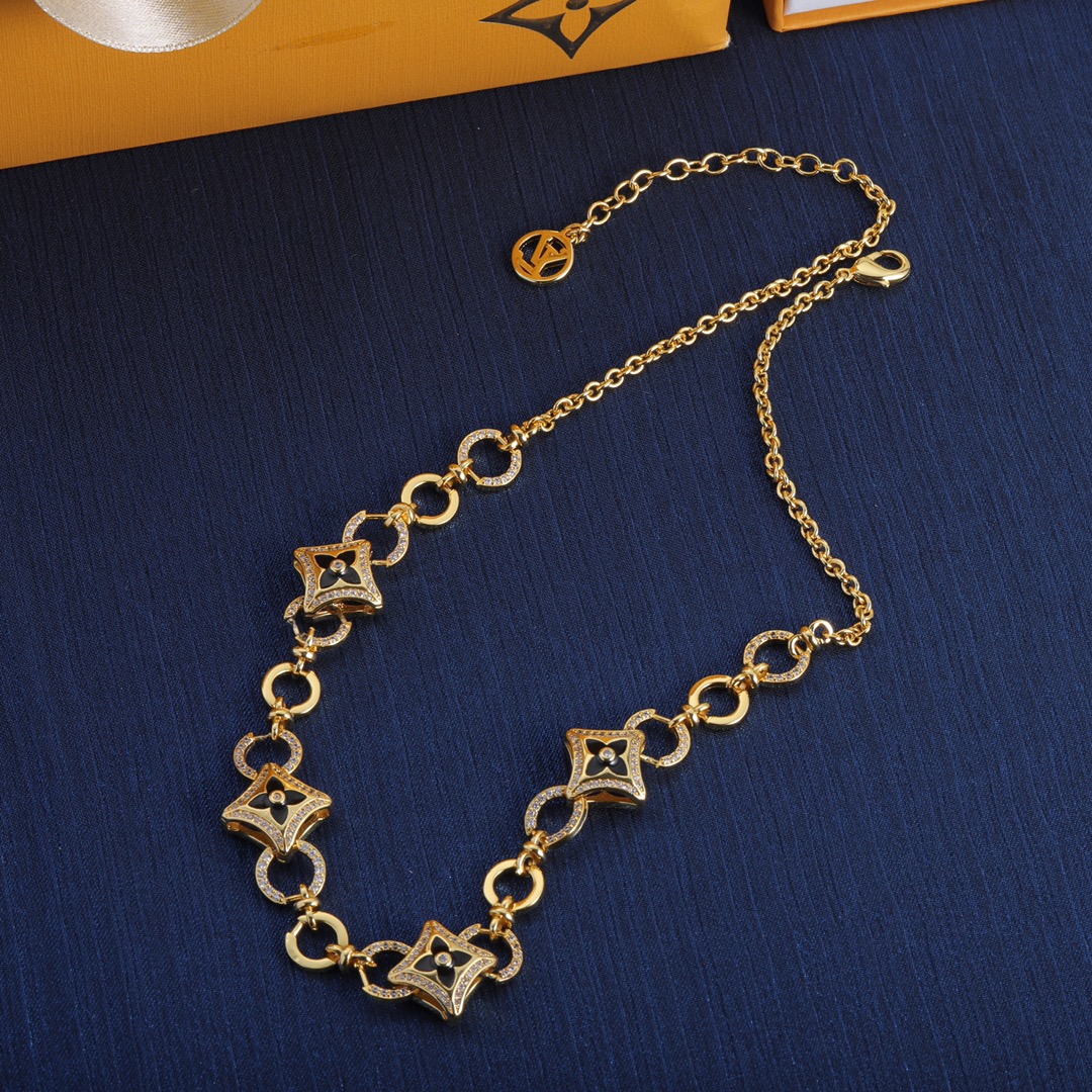Lv Beads Flowers Necklace